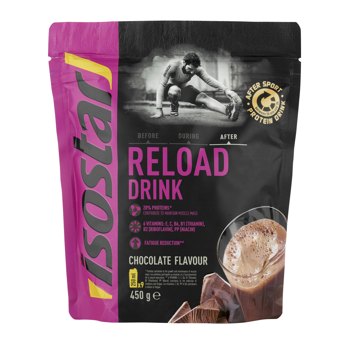  Isostar Reload Drink Chocolate - poudre protéinée