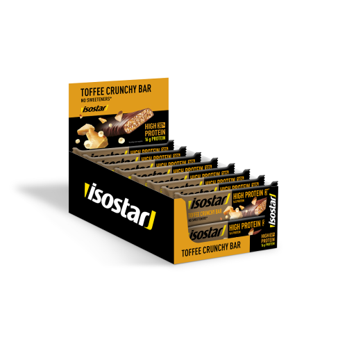  Isostar High Protein 30% Toffee Crunchy Riegel 16x55g