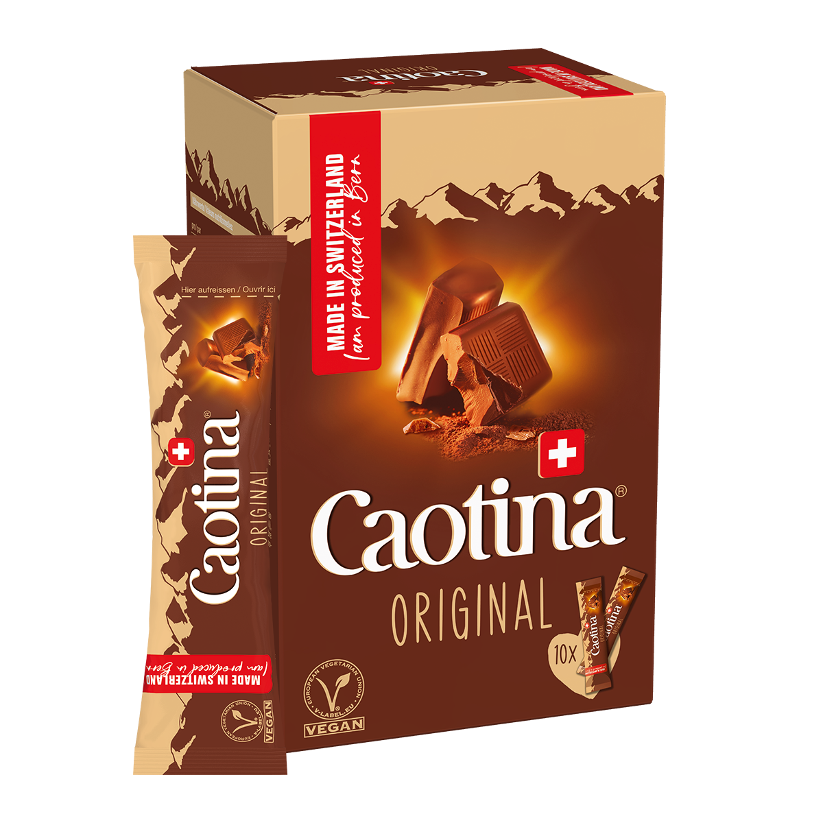  petits sachets pleins de plaisir chocolaté – les Caotina Original Sticks