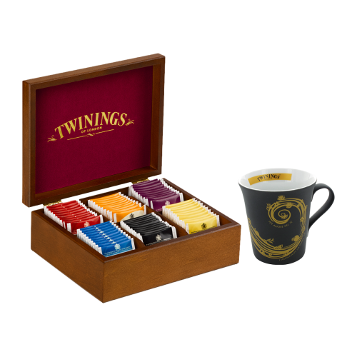 Twinings box en bois «thé noir » avec tasse noire