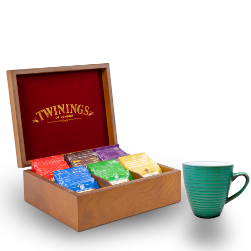 Twinings Holzbox «Schwarztee» mit Tasse