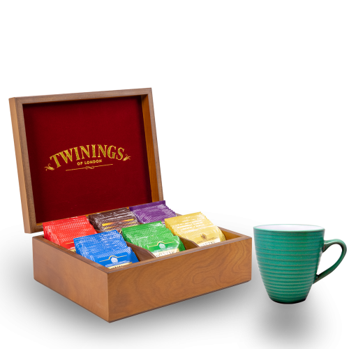 Twinings Geschenkset Holzbox mit Tasse Twinings Holzbox «Schwarztee» mit Tasse