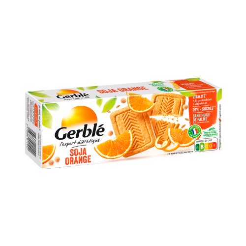 Das leckere Gerblé Biscuit Soja Orange für Zwischendurch Gerblé Biscuit Soja Orange