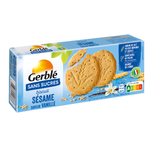 Le biscuit Gerblé sans sucre sésame-vanille Gerblé Biscuit Sésame Vanille