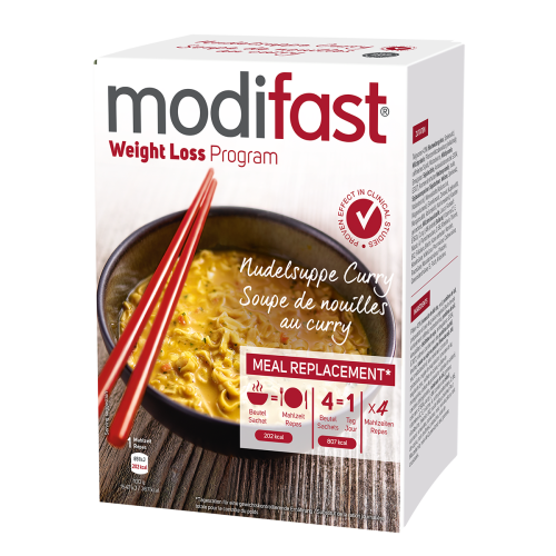 Modifast Nudelsuppe Curry - Suppe 4 Portionen Modifast Nudelsuppe Curry