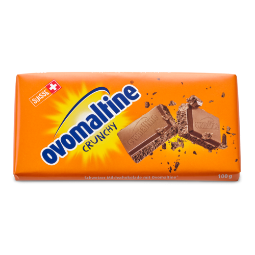 feinste Milchschokolade mit crunchy Ovo Stückchen Ovomaltine Schokolade