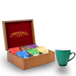 Twinings Holzbox «Schwarztee» mit Tasse