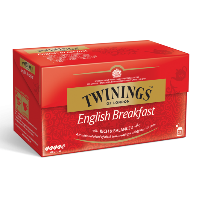 Чай Twinings 06967 черный английский для завтрака (25 пак) 50г*12 (070177010775)